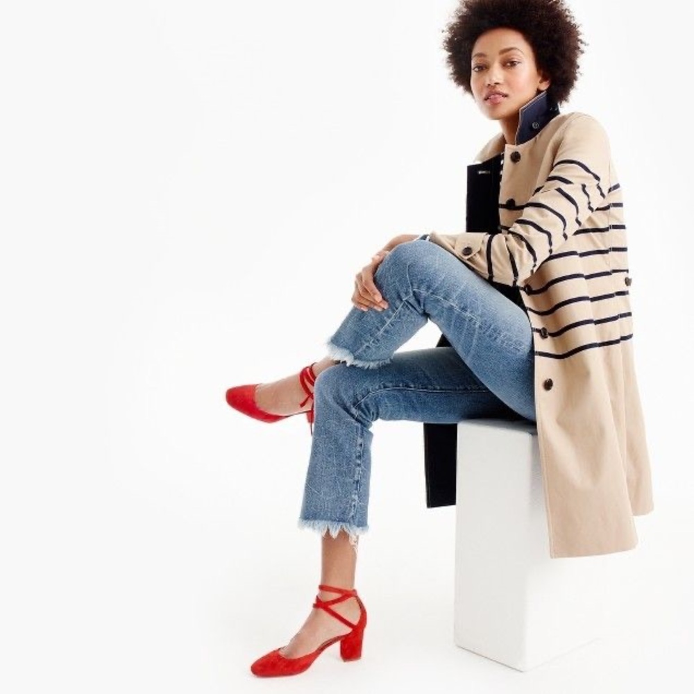 J. Crew Blue and Tan Trench Coats